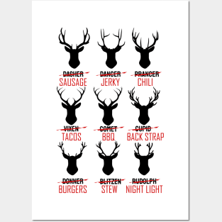 'Hunting All of Santa's Reindeer' Awesome Hunting Gift Posters and Art